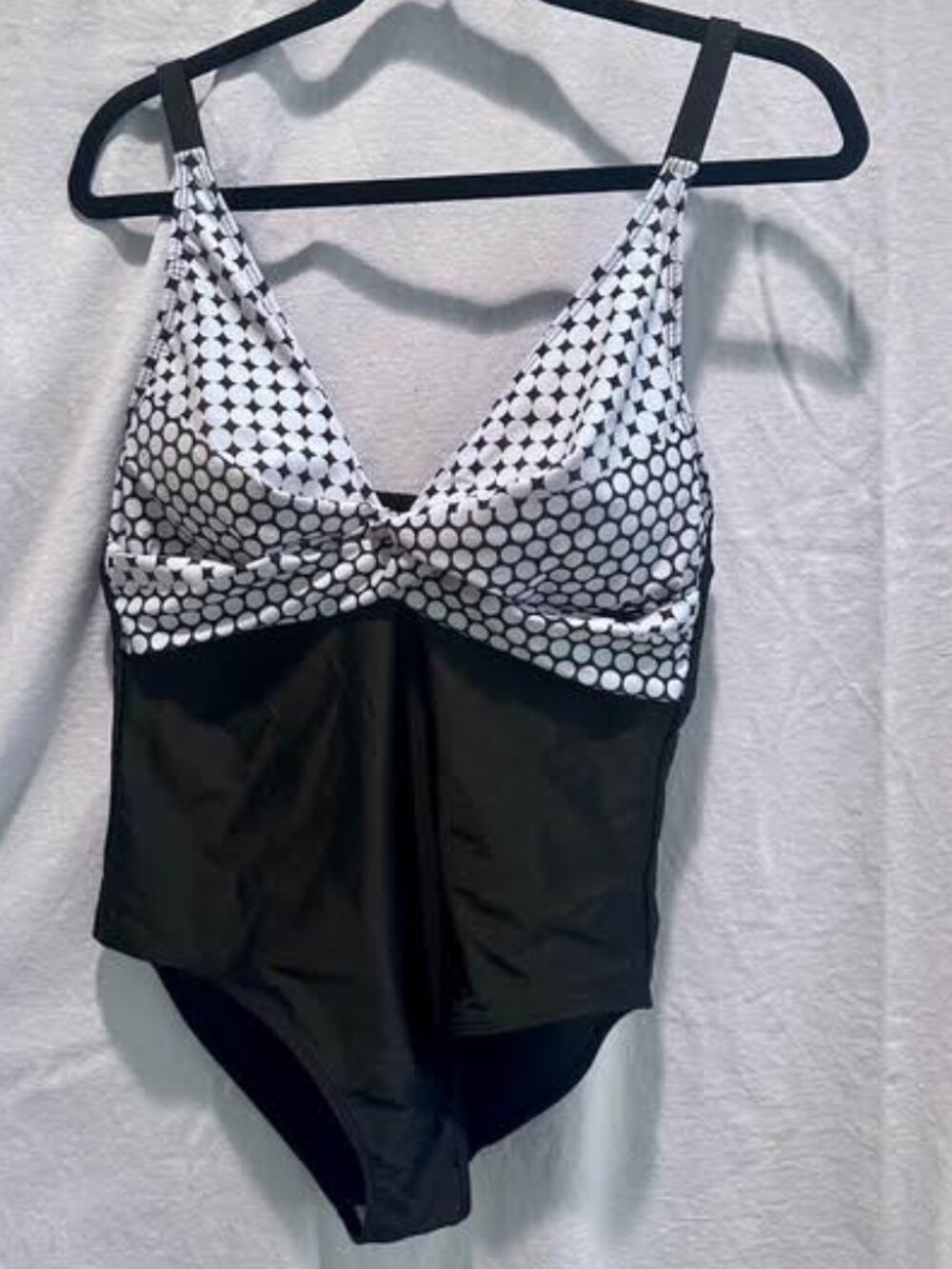 Black and White one piece bathing suit